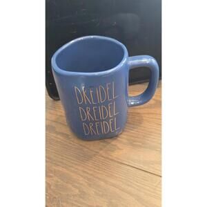 Rae Dunn DREIDEL, DREIDEL, DREIDEL Blue Ceramic Hanukkah Mug Artisan NEW Nwt